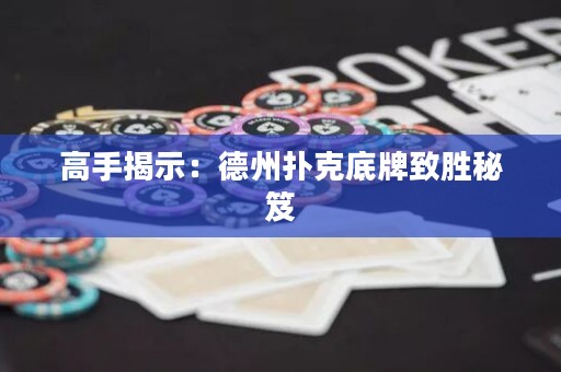 高手揭示：德州撲克底牌致勝秘笈